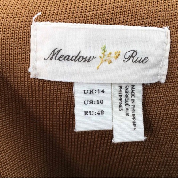 Anthropologie Meadow Rue Brown Felt Mini skirt - Picture 6 of 11